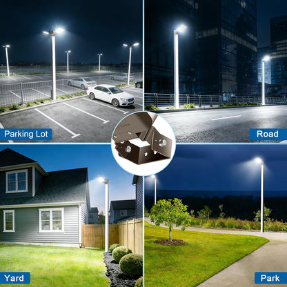Dream Eeve 200W LED Parking Lot Lights Commercial Area Security Parking Lot Light with Dusk to Dawn 5000K 30000LM Trunnion Mount IP65 Waterproof 85-277V for Driveways