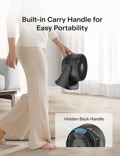 Pelonis 3 Speed Small Room Air Circulator Fan, 7-inch Blade Table Top Fan for Bedroom