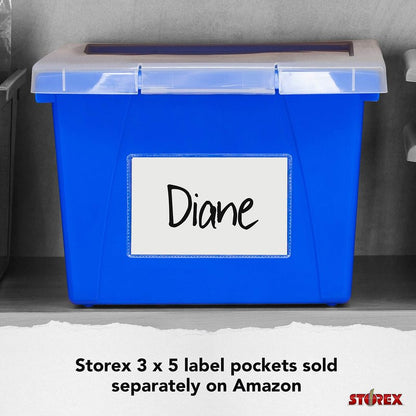 Storex 4 Gallon Storage Bin – Plastic Classroom Organizer for Books and Supplies, Yellow, 1-Pack (61453A06C)