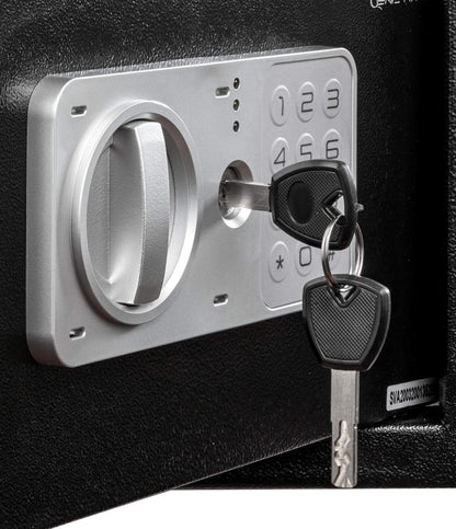 Genie Hand – Time Delay Safe, Anti Robbery Safe Box, Timed Controlled Opening – B-Class Lock – Anti Bounce Technology - Emergency Opening Keys (Medium – Depository)