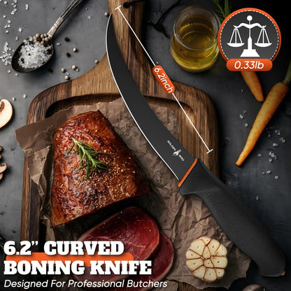 Golden Bird Boning Knife 6 Inch, Meat Trimming Knife with Non-Slip Handle, Flexible Butcher Knives with German Stainless Steel, Gift for Men