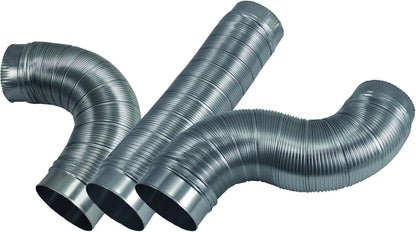 Semi Rigid Aluminum Duct Deflecto with Attached Connectors, Silver, 4" x 24" (MAC36024/6)