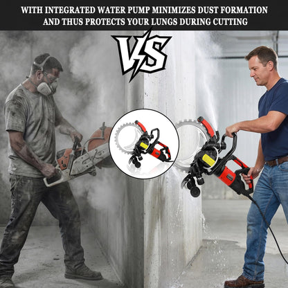 Electric Concrete Saw 16 In, Toroidal Electric Concrete Saw Cutting Machine, With an Intelligent Water Pump for Reinforced Concrete, Ceramic Tiles, Red Brick Walls(8090W)