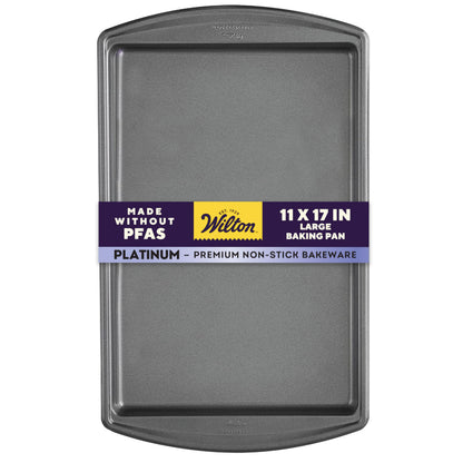Wilton Platinum Premium Non-Stick Anti-Warp Bakeware, Made without PFAs, Large Baking Sheet, 11x17 in