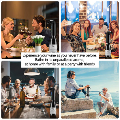 Wine Aerator Electric Wine Decanter Best Sellers One Touch Red -White Wine Accessories Aeration Work with Wine Opener for Beginner Enthusiast - Spout Pourer - Great Mothers Day Gift for Mom