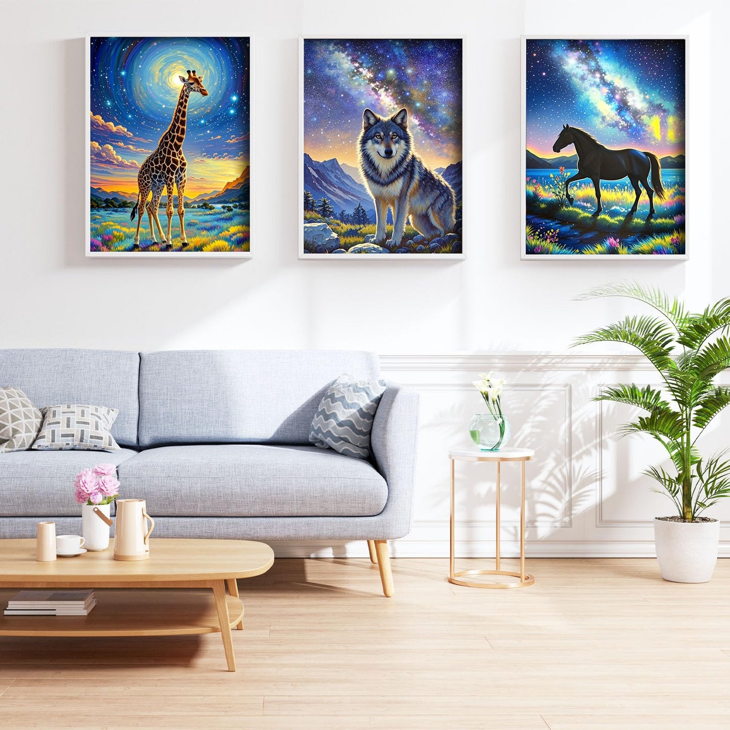 Leixonl Diamond Art Kits for Adults Beginners 6 Pack 5D Diamond Painting Kits for Home Wall Decoration Gifts Round Full Drill 11.8 X 15.7 inch (Animal)