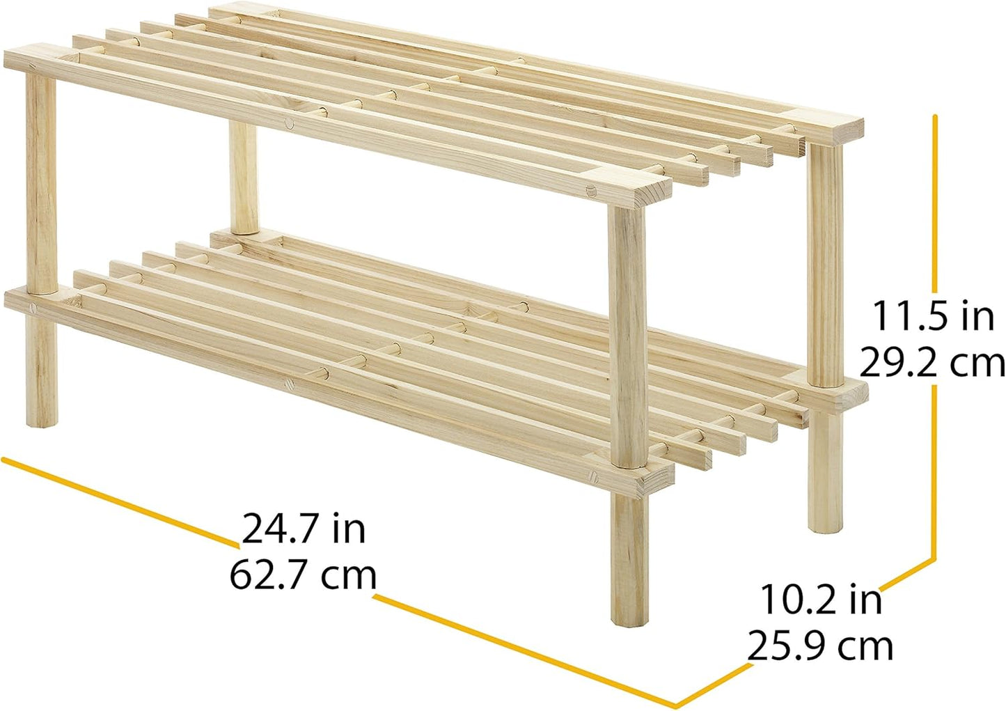 2 (6026-3562) Whitmor Tier Wood Household Shelves