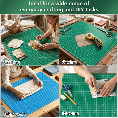 WORKLION 24" x 36" Large Self Healing PVC Cutting Mat, Double Sided, Gridded Rotary Cutting Board for Craft, Fabric, Quilting, Sewing, Scrapbooking - Art Project…