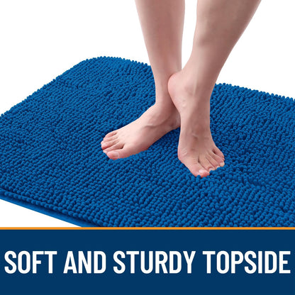 OLANLY Dog Door Mat - Absorbent Non-Slip Mud Mat for Indoor Use | 54x24 Deep Navy Blue