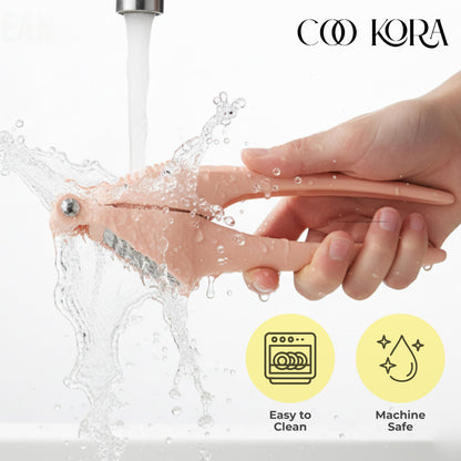COO KORA Garlic Presses, Garlic Press, Durable Ergonomic Handheld Garlic Chopper/Crusher for Chefs and Kitchens, No Peeling Required, Dishwasher Safe