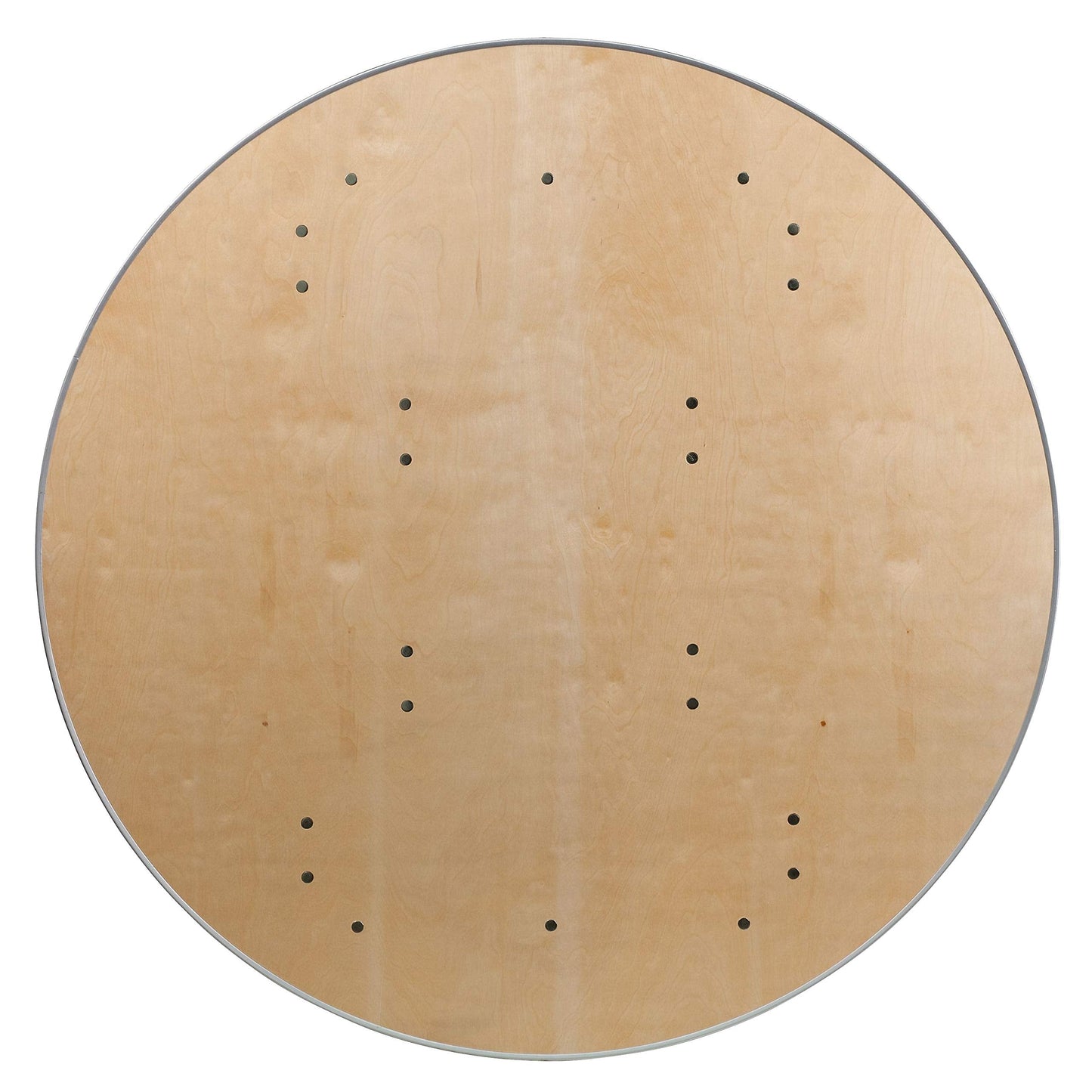 Flash Furniture Fielder 4-Foot Round HEAVY DUTY Birchwood Folding Banquet Table with METAL Edges