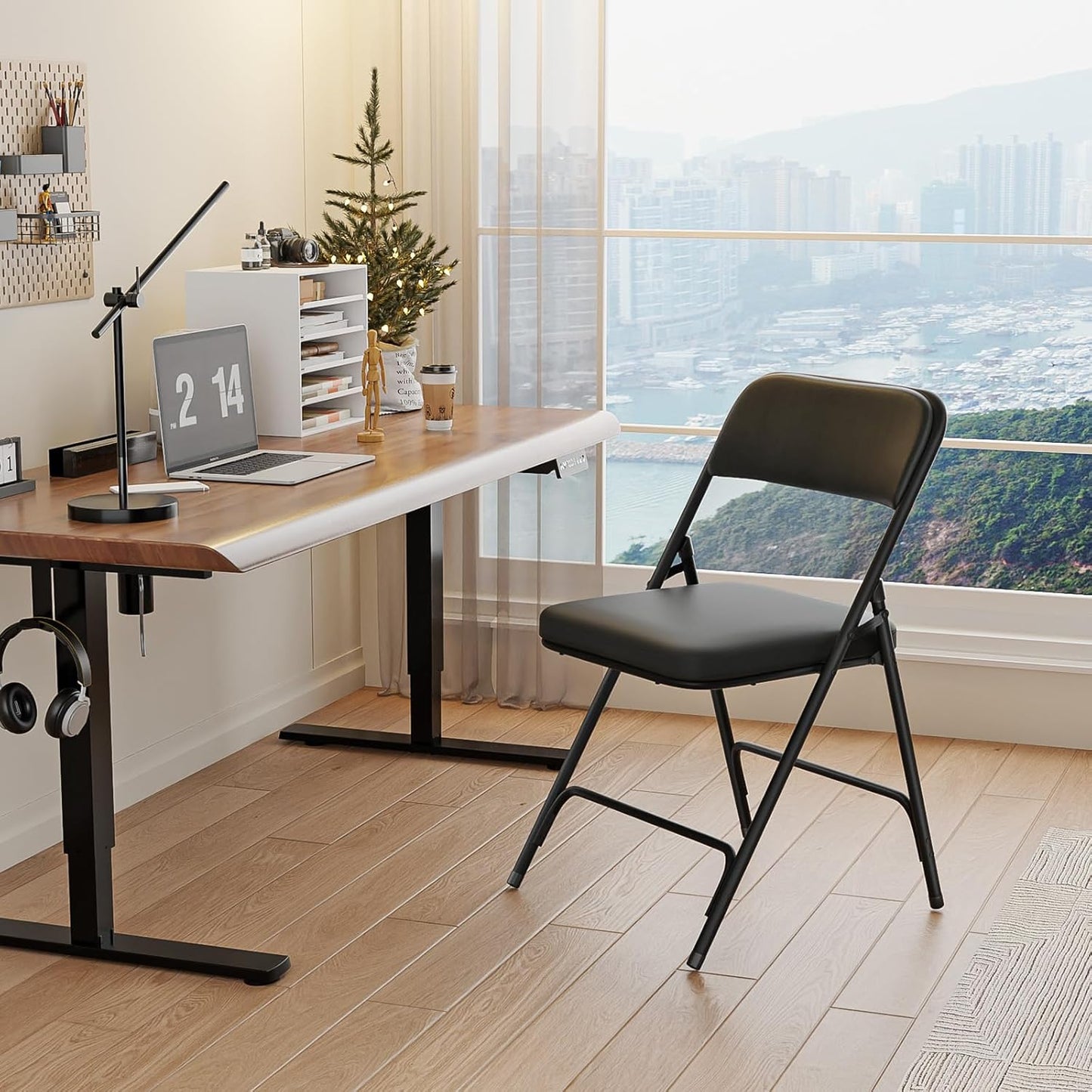 1 Pack VINGLI Padded Folding Chairs with Thick Seat Cushion, Portable, Durable & Extra Comfortable Foldable Chairs