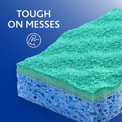 O-Cedar Scrunge Non-Scratch Scrub Sponge (Pack of 6) Multi-Use, All-Purpose, Odor-Resistant, Scrubbing Sponge Safely Cleans All Hard Surfaces in Kitchen and Bathroom