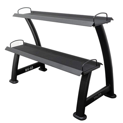 Valor Fitness 2-Tier Kettlebell Storage Rack – Heavy Duty Weight Holder, Organize Gym Equipment, 600 lb Max Weight Capacity for Dumbbells, Kettlebells & Fitness Gear Sports Equipment Organizer