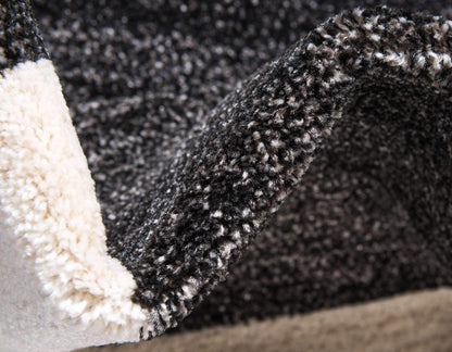 Unique Loom Del Mar Collection Area Rug - Maria (7' 10" x 11' 4" Rectangle, Black/ Ivory)