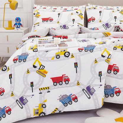 Sets Set 7 Viviland Kids Full Bedding for Boys, Girls Soft Full Comforter with Sheets, Pieces Microfiber Bed in a Bag