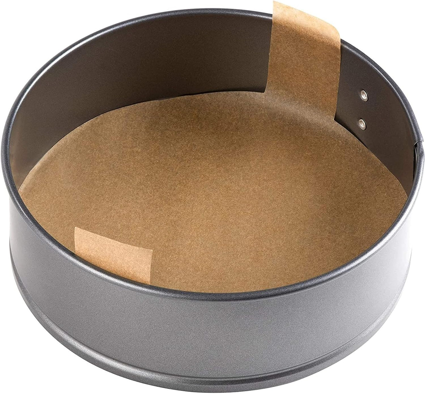 Juvale Unbleached Baking Parchment Paper Rounds with Easy Lift Tabs, 9 in, 100 Sheets