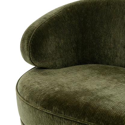 SAFAVIEH Couture - Primrose Curved Sofa - Olive Green Chenille Upholstery - Ideal for Living Room, Family Room, 89.4" W x 44" D x 33" H (SFV4715G)