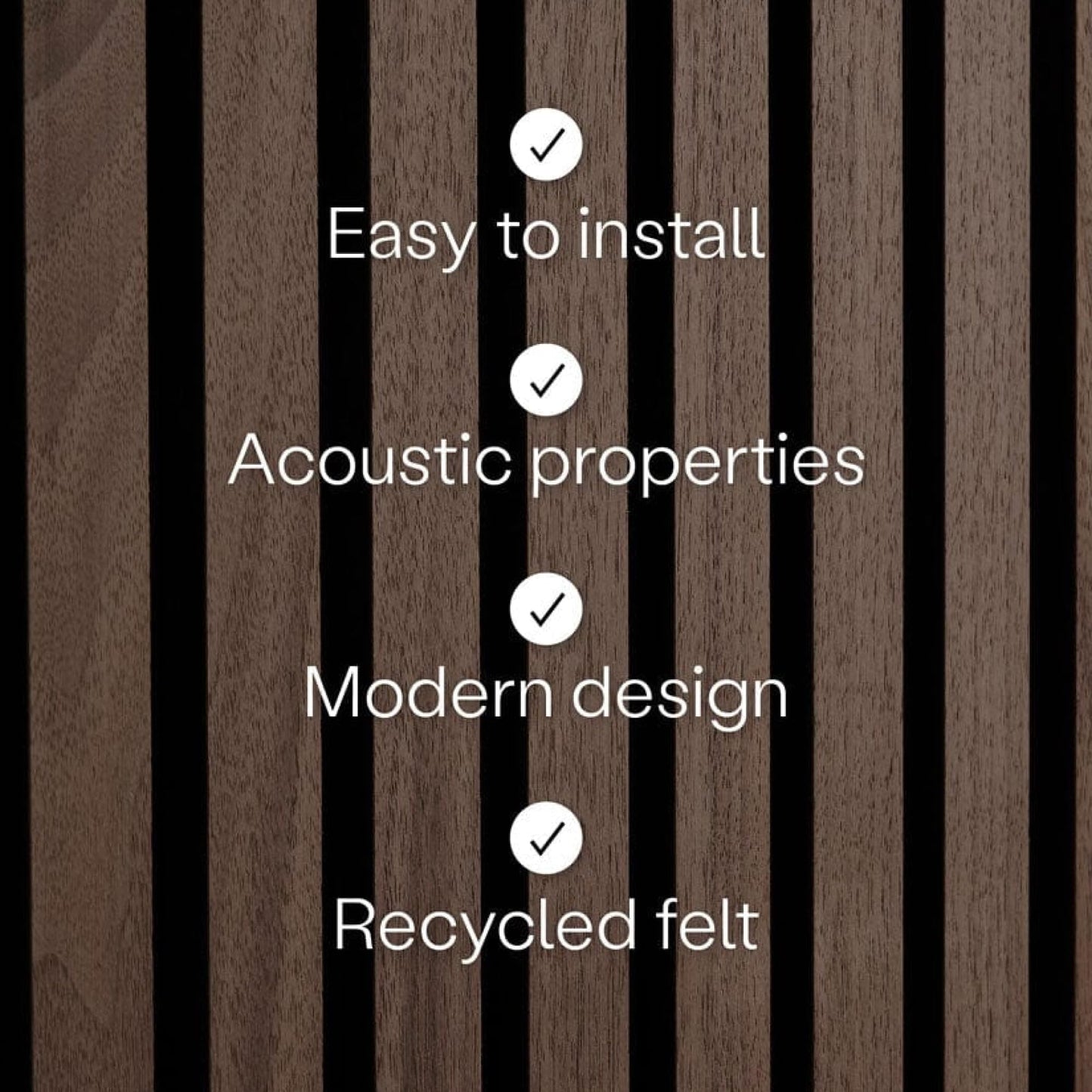 WVH Luxury American Walnut Acoustic Slat Wood Wall Panels, Measures 118.11" x 25.20", Premium Finish, Interior Decor for Walls & Ceilings, Noise Cancelling & Sound Absorbing for Home & Office, 2pcs