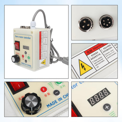 RATTMMOTOR 1500W 1.5KW Permanent Magnet DC Brushless Servo Motor 200-5000RPM 5.02N.m+Servo Motor Speed Controller for Woodworking Machine/Lathe/Drilling and Tapping Machine/Reducer/Belt Sander (110V)