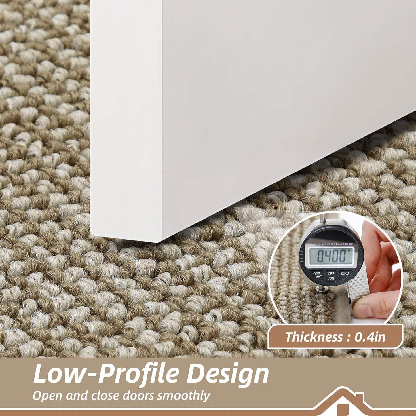 BEQHAUSE Dirt Trapper Door Mat - Non-Slip, Washable, Absorbent Entrance Mat | 20" x 32", Light Beige