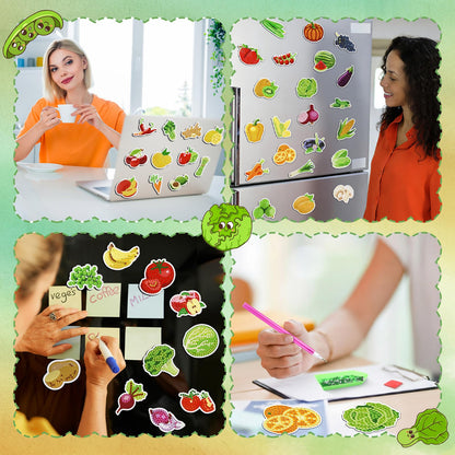 Xuhal 60 Pcs Vegetables Diamond Painting Magnets Fruits Diamond Art Magnet Kits for Adults 5d Rhinestone Rustic Farmhouse Fruit Refrigerator Magnetic Sticker for Fridge Beginner DIY Crafts Farm Gifts
