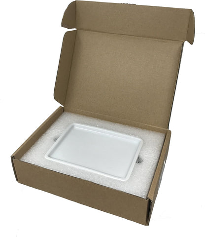 Tetra-Teknica Less is More Series SD-2P Porcelain Soap Dish, Color White, 2 per Pack