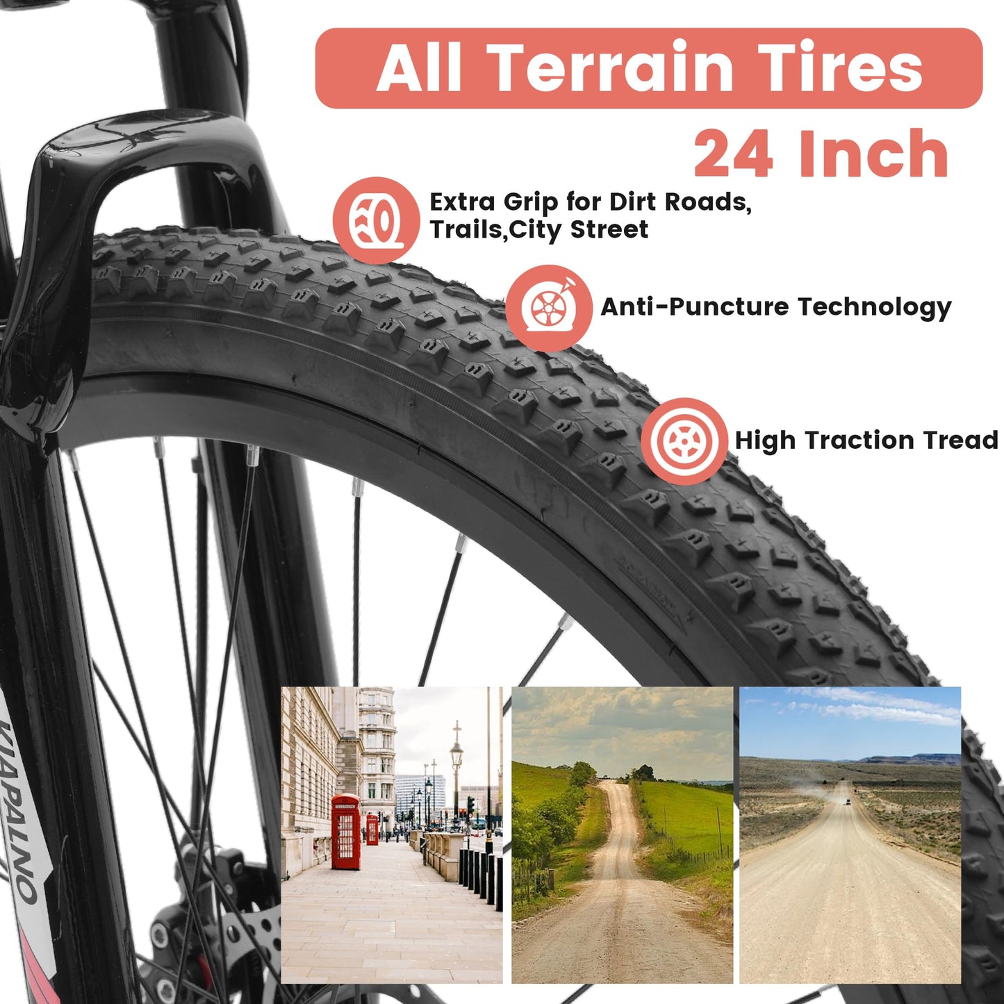 Ecarpat Women's Mountain Bike 24/26 Inch Wheels, 21-Speed Trail Commuter City Mountain Bikes, 15"/17" Carbon Steel Frame Female Bicycles Disc Brakes Front Fork