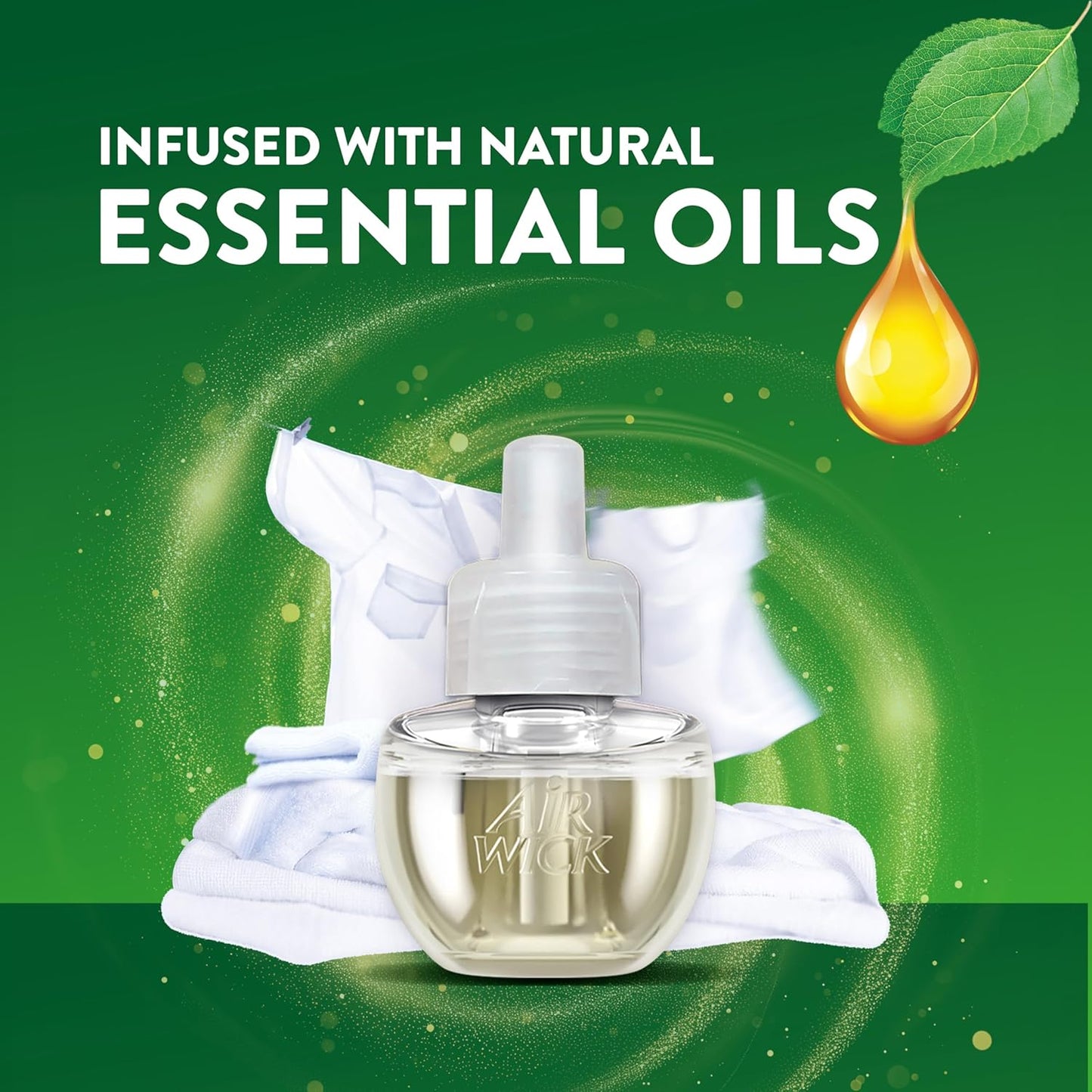 Air Wick Plug-In Scented Oil Refill - Fresh Linen | Eco-Friendly 10ct Air Freshener