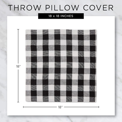 DII Decorative Square Throw Pillow Cover Collection, Cotton, Machine Washable, 18x18, Gray Assorted, 4 Piece