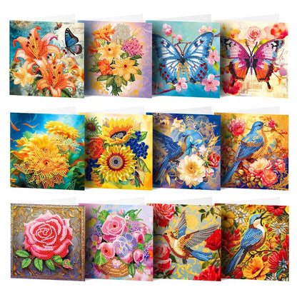 ycyingcheng Diamond Painting Greeting Cards, 5D Rhinestone Art Greeting Card for Holidays Festival Craft Gift Your Girlfriend Birthday Card Christmas Cards (DP054)
