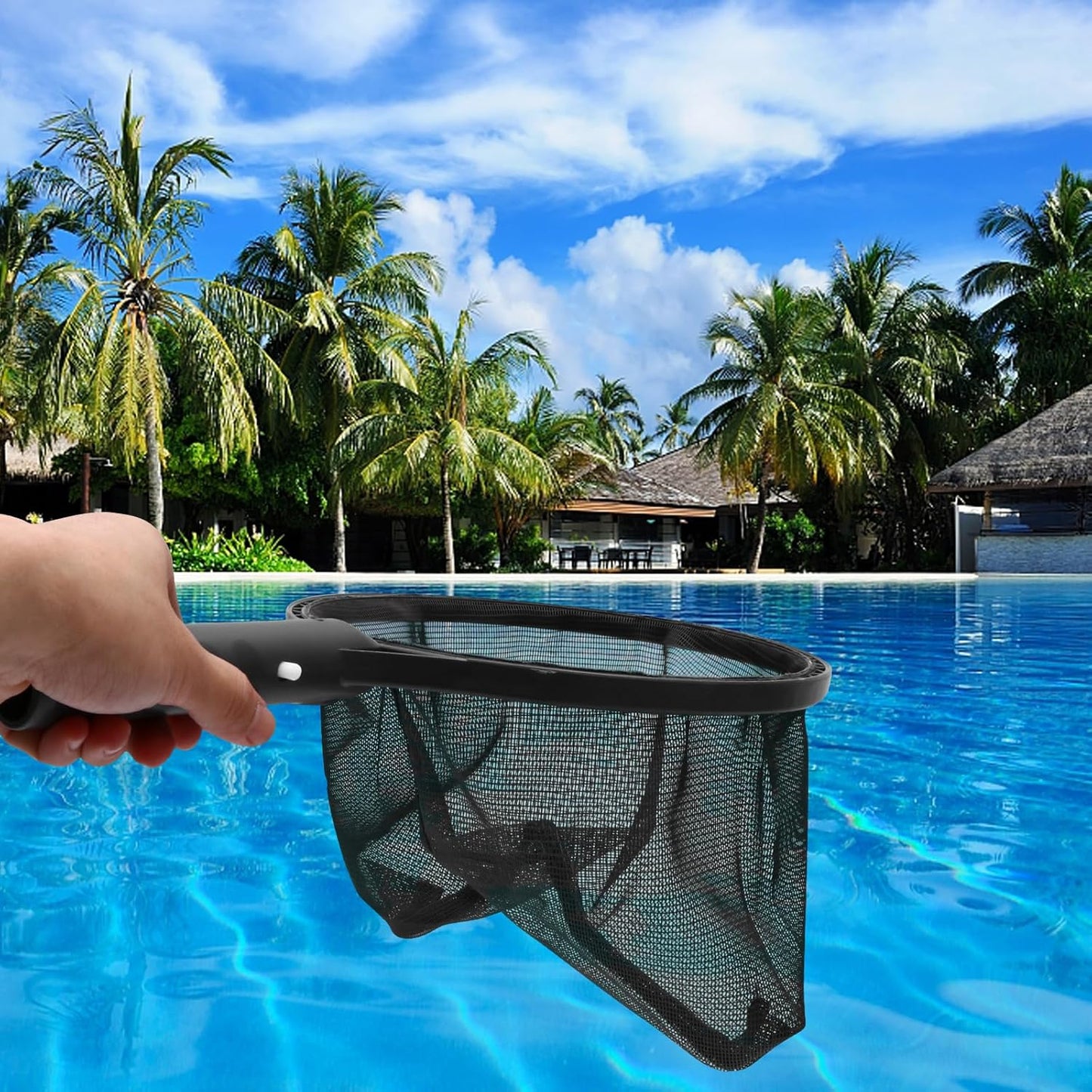 Yardwe Swimming Pool Leaf Net, Fine Mesh Frame Net, Small Pool Strainers, Salvage Net for Pool Leaf Cleaning