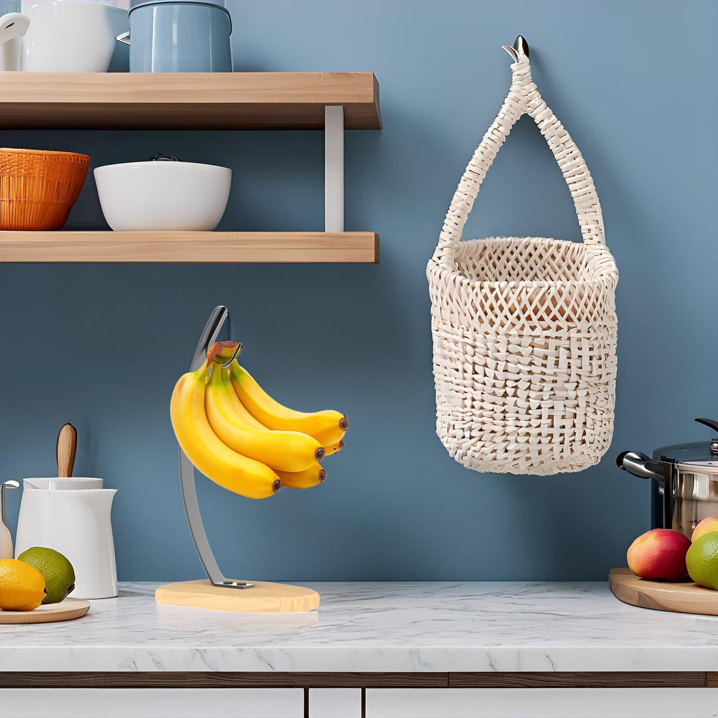 KR. LIF Banana Holder Stand - Stylish Banana Tree Hanger, Space-Saving Banana Rack Stand Hook for Fresh, Ripe Bananas
