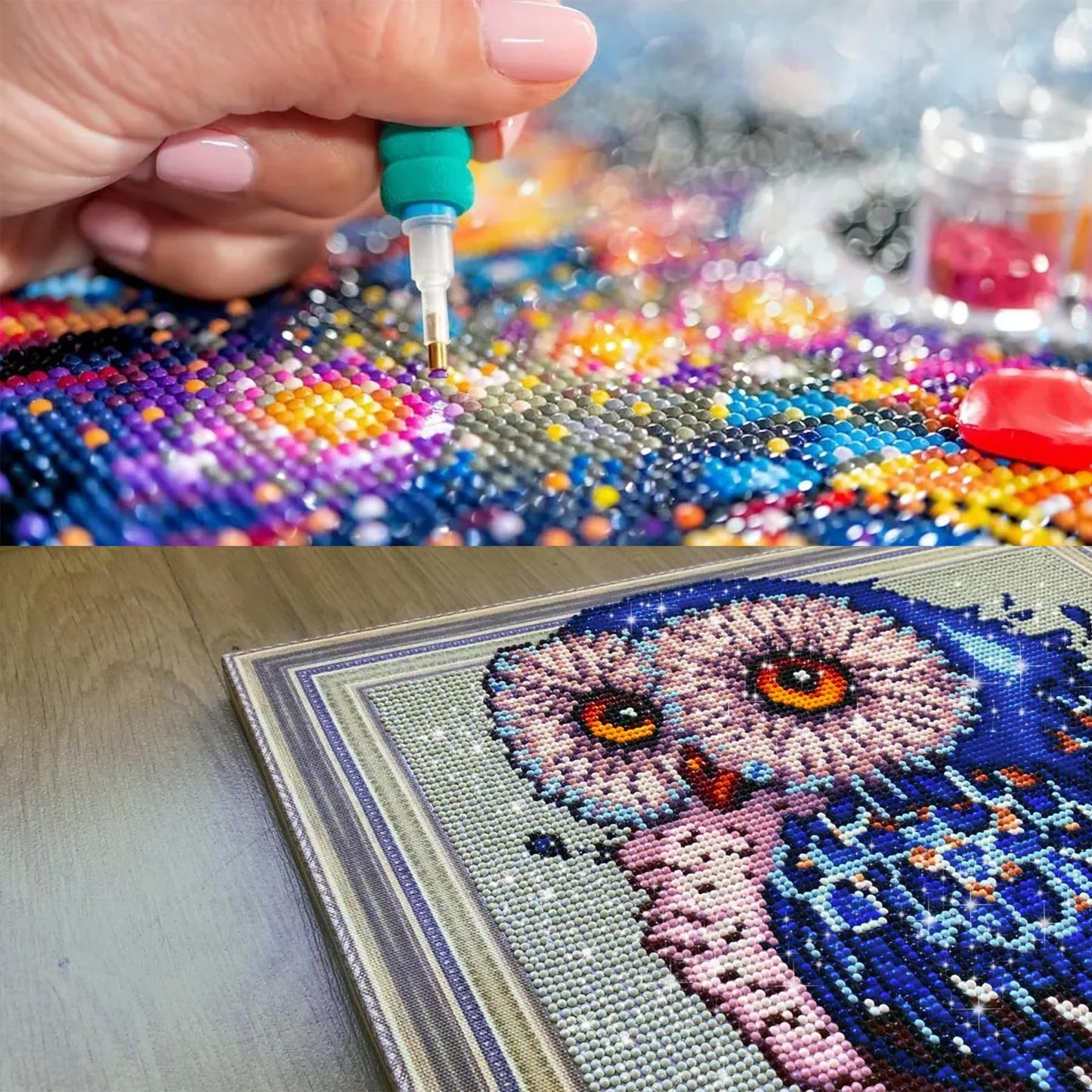 HUANNY Diamond Painting Horror Movie Diamond Art, 5D Full Drill Cross Stitch Embroidery Kits