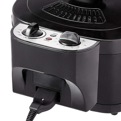 Amazon Basics 2.1-Qt (2.0L) Electric Deep Fryer with 8-Cup Oil Capacity, Adjustable Temperature Control, Timer, Easy Draining Removable Basket, Viewing Window, 1500W, Black