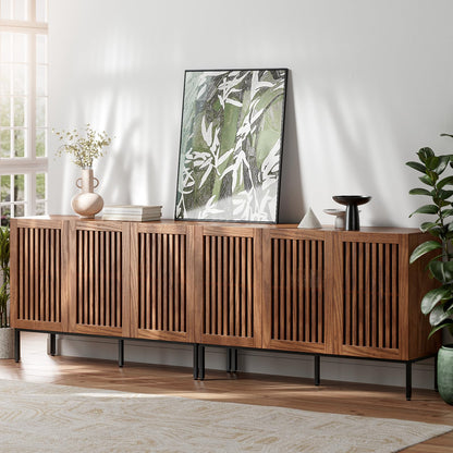 BVIUNTWO Set of 2,3 Door Accent Storage Cabinet with Doors and Adjustable Shelf,Freestanding Buffet Cabinet,Modern Sideboard Buffet Cabinet for Living Room,Dining Room,Kitchen,Hallway