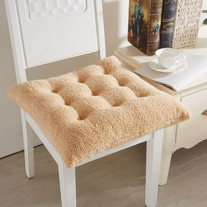 Cashmere Plush Chair Seat Cushion, Soft Plush Seat Pillow for Home Office, No Slip Sofa Chair Pads for Comfort
