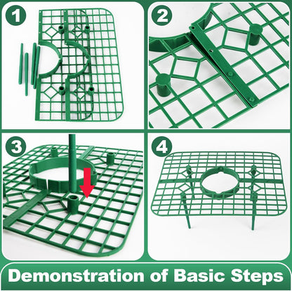 Qumenan 5 Pack 4 Strawberry Plant Support Square Strawberry Supports for Garden Green Holder Plastic Stand with Sturdy