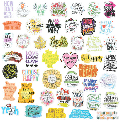 200pcs Motivational Quote Stickers, Inspirational Positive Affirmation Stickers for Women Adults Students Teens, Waterproof Vinyl Decals for Water Bottles Laptop Vision Board Supplies