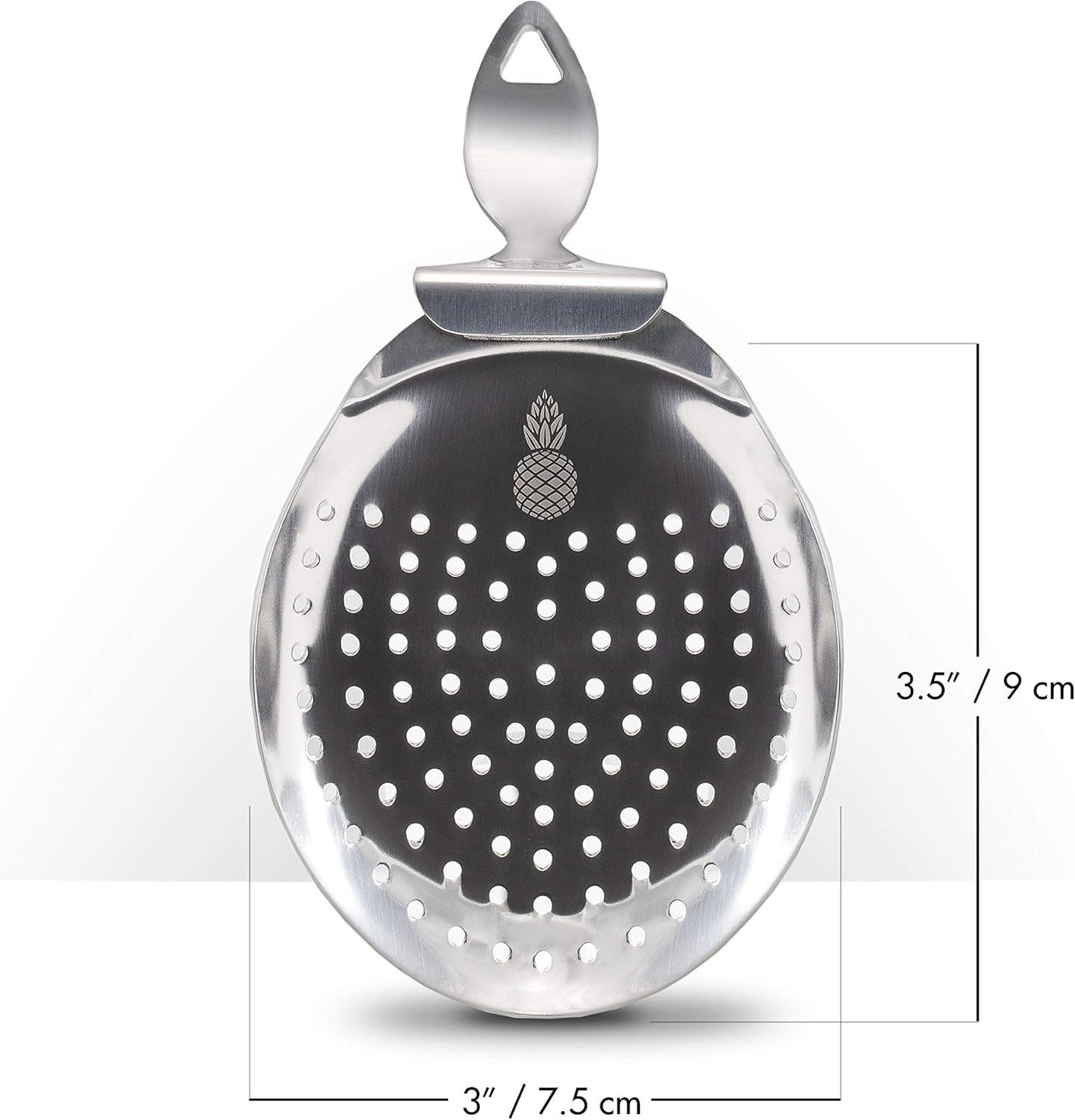 Piña Barware's The Bender - Stainless Steel Julep Style Cocktail Bar Strainer, Polished Finish, 1 Pack