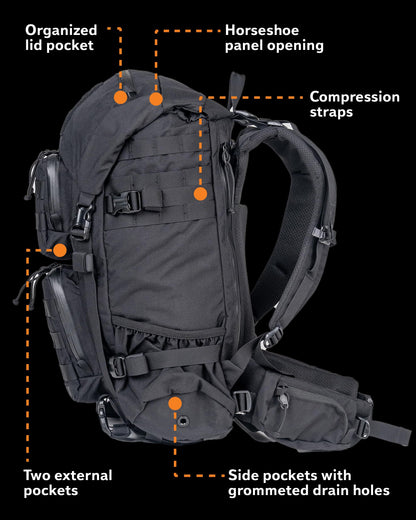 Mystery Ranch Blitz 35 Backpack – Modern Utility Bag with Top-Load Access, Organized Lid & Padded Laptop Sleeve – Black, S/M