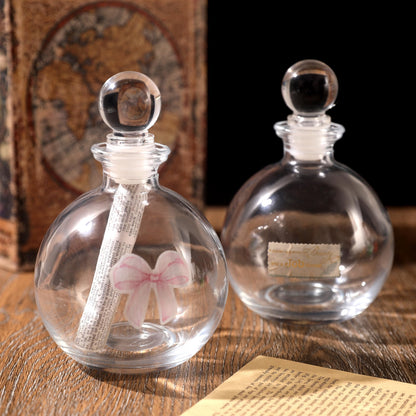Magic Season Decorative Glass Bottles - 9 fl oz. Potion Bottles (2 Sets w/Glass Stoppers)