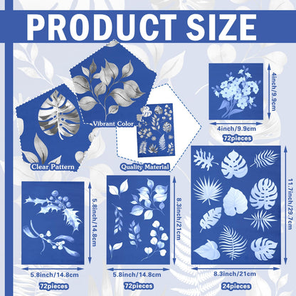 100 Sheets Cyanotype Paper Sun Print Kit A4 A5 A6 Solar Drawing Paper High Sensitive Nature Solar Activated Drawing Tool for Arts DIY Crafts Project, 5.8 x 8.3, 5.8 x 4.1, 8.3 x 11.7, 4 x 4 Inch