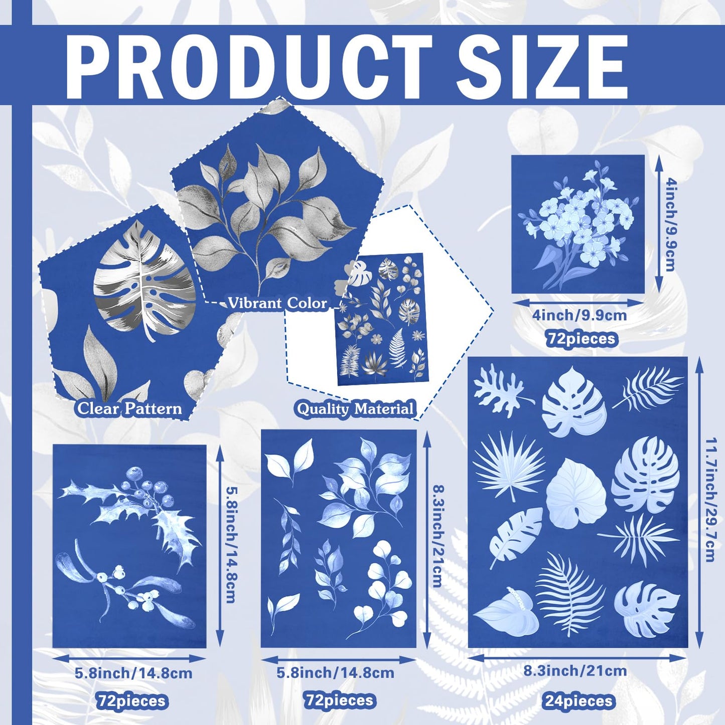 240 Sheets Cyanotype Paper Sun Print Kit A4 A5 A6 Solar Drawing Paper High Sensitive Nature Solar Activated Drawing Tool for Arts DIY Crafts Project, 5.8 x 8.3, 5.8 x 4.1, 8.3 x 11.7, 4 x 4 Inch