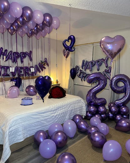 Purple Number 6 Balloon - 40 Inch Giant Foil Balloon for 6th Birthday Party Decorations