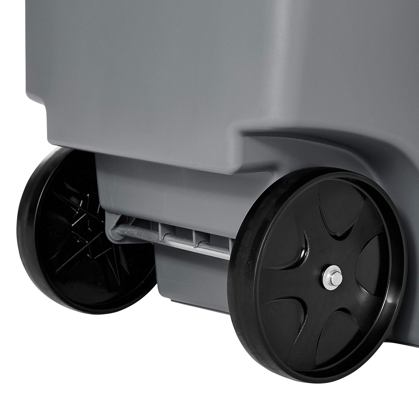 Rubbermaid Commercial Products BRUTE Rollout Plastic Trash/Garbage Can/Bin with Wheels 65 Gal for Restaurants/Hospitals/Offices/Back of House/Warehouses/Home