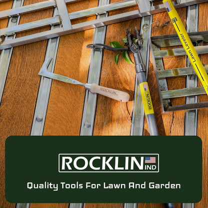 Rocklin™ Stand Up Weed Puller Tool - 4 Claw Steel Head - 48-Inch Metal Handle for Easy Weeding