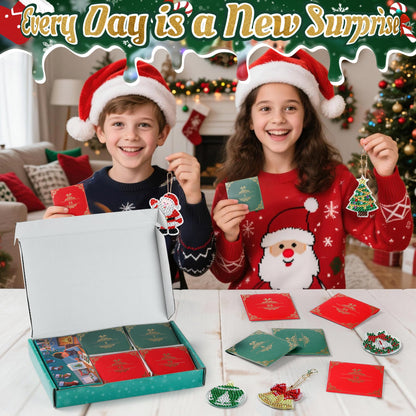 Diamond Painting Advent Calendar 2026 for Girls Kids 24 Days Christmas Countdown Calendar with Dimond Art Painting Kits Accessories for DIY Gem Keychains Crafts for Christmas Gift