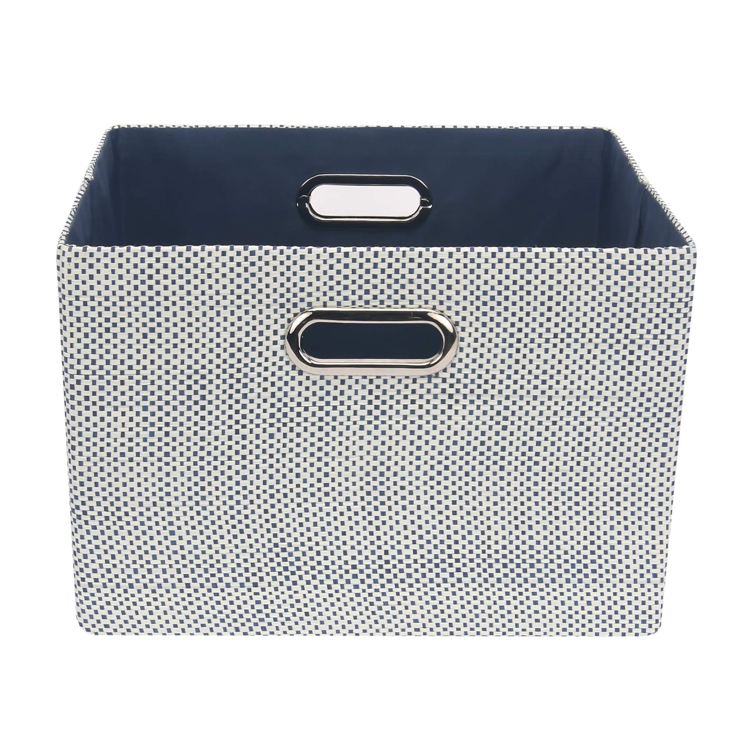 Lambs & Ivy Foldable/Collapsible Storage Bin/Basket Organizer with Handles, Blue
