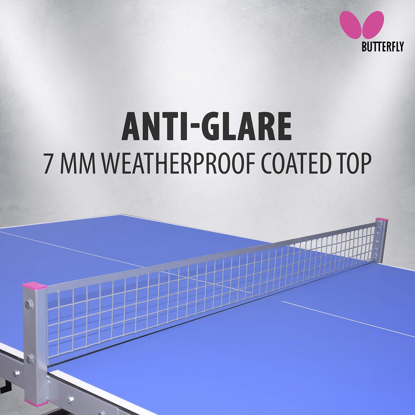 Butterfly Park Outdoor Ping Pong Table | Outdoor Table Tennis Table for Parks, Beaches, Playgrounds | Anti-Glare Weatherproof Ping Pong Top | Outdoor Ping Pong Net | Sturdy Frame with 10 Year Warranty